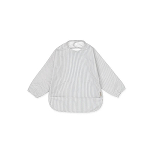 Детский нагрудник с рукавами Cam Cam Copenhagen "Classic Stripes Blue", голубые полоски