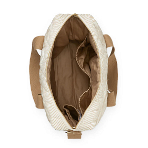 Сумка для мамы Cam Cam Copenhagen "Classic Stripes Camel", карамельные полоски, средняя
