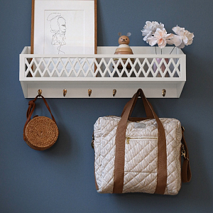 Сумка для мамы Cam Cam Copenhagen "Classic Stripes Camel", карамельные полоски, средняя