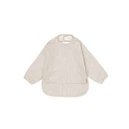 Детский нагрудник с рукавами Cam Cam Copenhagen "Classic Stripes Camel", карамельные полоски