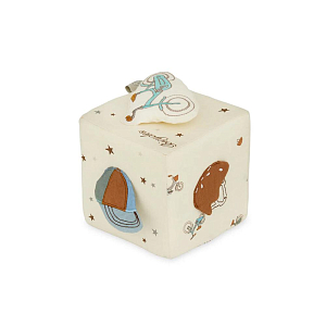 Развивающая игрушка в виде куба Cam Cam Copenhagen "Bicycles", кремовая
