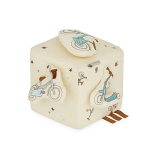 Развивающая игрушка в виде куба Cam Cam Copenhagen "Bicycles", кремовая