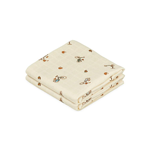 Набор муслиновых пеленок Cam Cam Copenhagen "Bicycles", 2 шт, кремовый, 70 x 70 см