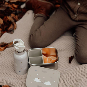 Ланч-бокс с разделителями Vanilla Copenhagen "Swandersen", теплый серый