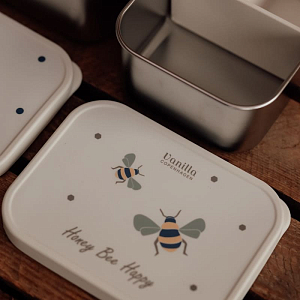 Ланч-бокс с разделителями Vanilla Copenhagen "Honeybee", молочный