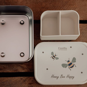 Ланч-бокс с разделителями Vanilla Copenhagen "Honeybee", молочный