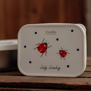 Ланч-бокс с разделителями Vanilla Copenhagen "Ladybug", молочный