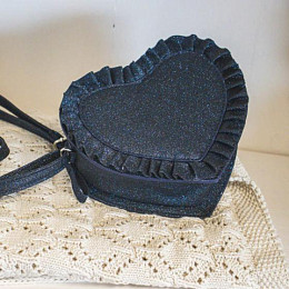 Сумка в виде сердца That's Mine "Juliet Heart Blue", мерцающий синий