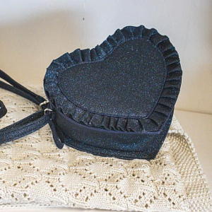 Сумка в виде сердца That's Mine "Juliet Heart Blue", мерцающий синий