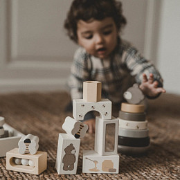 Развивающие кубики Зэтс Майн (That's Mine) "Альфи Медведь", ванильные