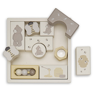 Развивающие кубики Зэтс Майн (That's Mine) "Альфи Медведь", ванильные