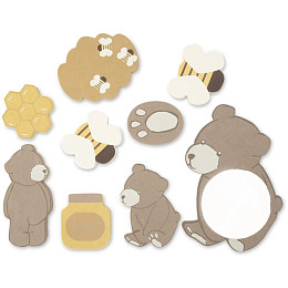 Набор игрушек для ванной That's Mine "Nola Bear", 9 шт, бежевый микс