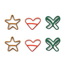 Набор формочек для блинов LIEWOOD "Holiday", мульти микс с красным