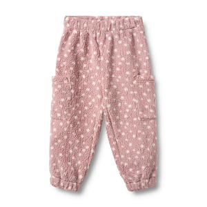 Брюки флисовые Wheat "Suun Rosewood Dots", горох на пудровом