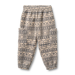 Брюки флисовые Wheat "Suun Warm Sand Jaquard", уютный орнамент