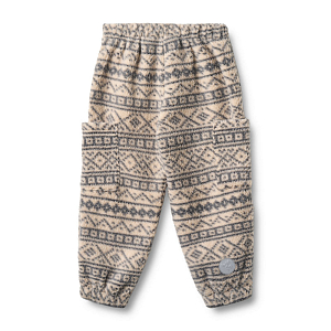 Брюки флисовые Wheat "Suun Warm Sand Jaquard", уютный орнамент