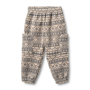 Брюки флисовые Wheat "Suun Warm Sand Jaquard", уютный орнамент