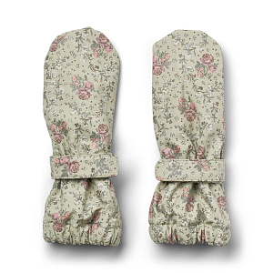 Варежки Wheat "Rily Slightly Green Flowers", цветы в зелени