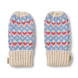 Варежки из шерсти мериноса Wheat "Haansi Blue", синие