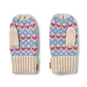 Варежки из шерсти мериноса Wheat "Haansi Blue", синие