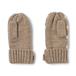 Варежки из шерсти мериноса Wheat "Towsi Grey Camel Melange", тростниковый сахар