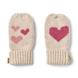 Варежки из шерсти мериноса Wheat "Towsi Offwhite Melange", кремовый меланж