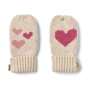 Варежки из шерсти мериноса Wheat "Towsi Offwhite Melange", кремовый меланж