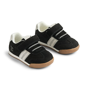 Кроссовки на липучках Wheat "Spectra Black", черные с белым