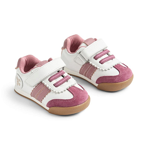 Кроссовки на липучках Wheat "Spectra Dusty Lilac", сливочно-лиловые