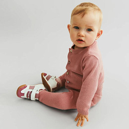 Кроссовки на липучках Wheat "Spectra Dusty Lilac", сливочно-лиловые