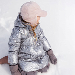 Пальто дутое Wheat "Luna Silver Flower Meadow", космические цветы