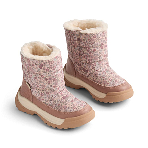Сапоги зимние Wheat "Liza Tex Rose Dust Flowers", розовая пыльца