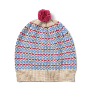 Шапка из шерсти мериноса Wheat "Doonia Blue", голубая