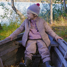 Шапка из шерсти мериноса Wheat "Doonia Blue", голубая