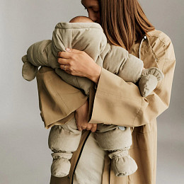 Комбинезон дутый Wheat "Baby Nallo Grey Stone", лунный камень