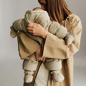 Комбинезон дутый Wheat "Baby Nallo Grey Stone", лунный камень