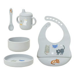 Набор силиконовой посуды LUKNO, серый