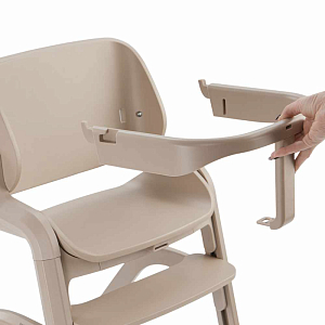 Стул для кормления Happy Baby "Charley", бежево-серый