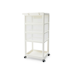 Стеллаж Happy Baby "Storio", с ящиками, белый