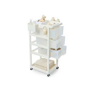 Стеллаж Happy Baby "Storio", с ящиками, белый