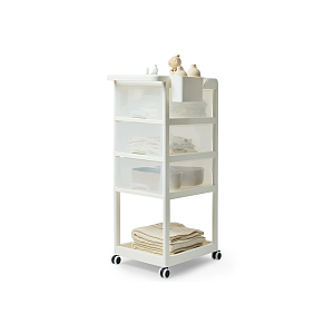 Стеллаж Happy Baby "Storio", с ящиками, белый