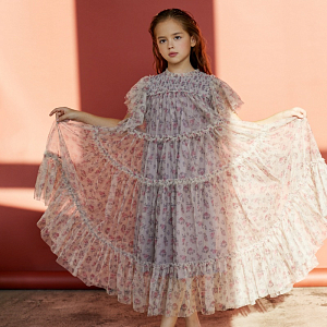 Платье C'ERA UNA VOLTA "Pink Roses", розовое