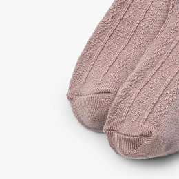 Детские носки ажурные с добавлением шерсти Wheat "Wool Nora", розовые