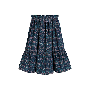 Юбка C'ERA UNA VOLTA "Blue Art Nouveau", синяя