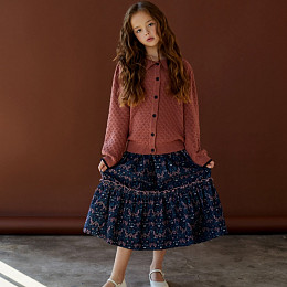 Юбка C'ERA UNA VOLTA "Blue Art Nouveau", синяя