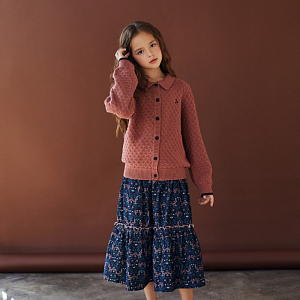 Юбка C'ERA UNA VOLTA "Blue Art Nouveau", синяя