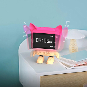 Танцующая колонка-часы MOB "Pink orange"