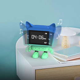 Танцующая колонка-часы MOB "Blue green"