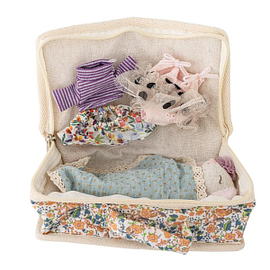 Текстильная игрушка Bloomingville MINI "Кролик Milly", кремовая с розовым