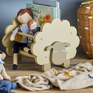 Книжная полка Блумингвиль МИНИ (Bloomingville MINI) "Овечка Долли", серая
